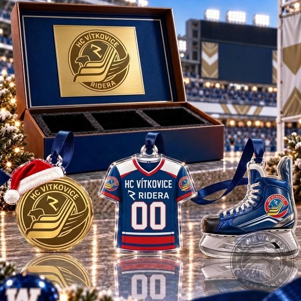 HC Vítkovice Ridera Czech Extraliga Hockey Team Full Set Three Acrylic Ornaments