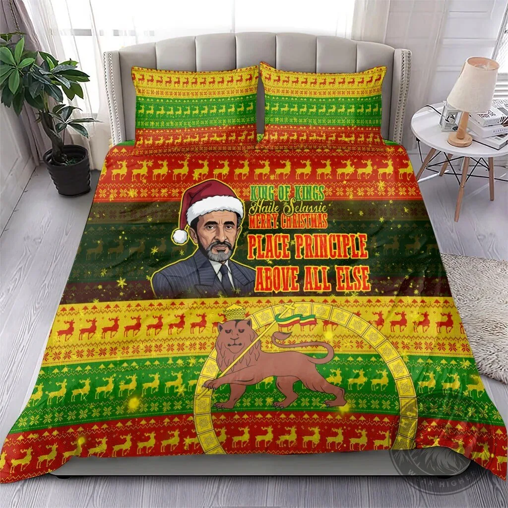 Haile Selassie Christmas King of Kings Lion of Judah Holiday Bedding Set 12 Haile Selassie Christmas King of Kings Lion of Judah Holiday Bedding Set
