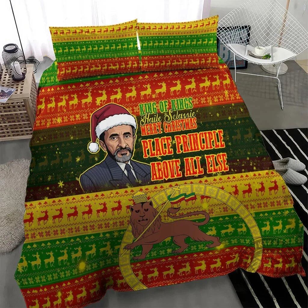 Haile Selassie Christmas King of Kings Lion of Judah Holiday Bedding Set 13 Haile Selassie Christmas King of Kings Lion of Judah Holiday Bedding Set