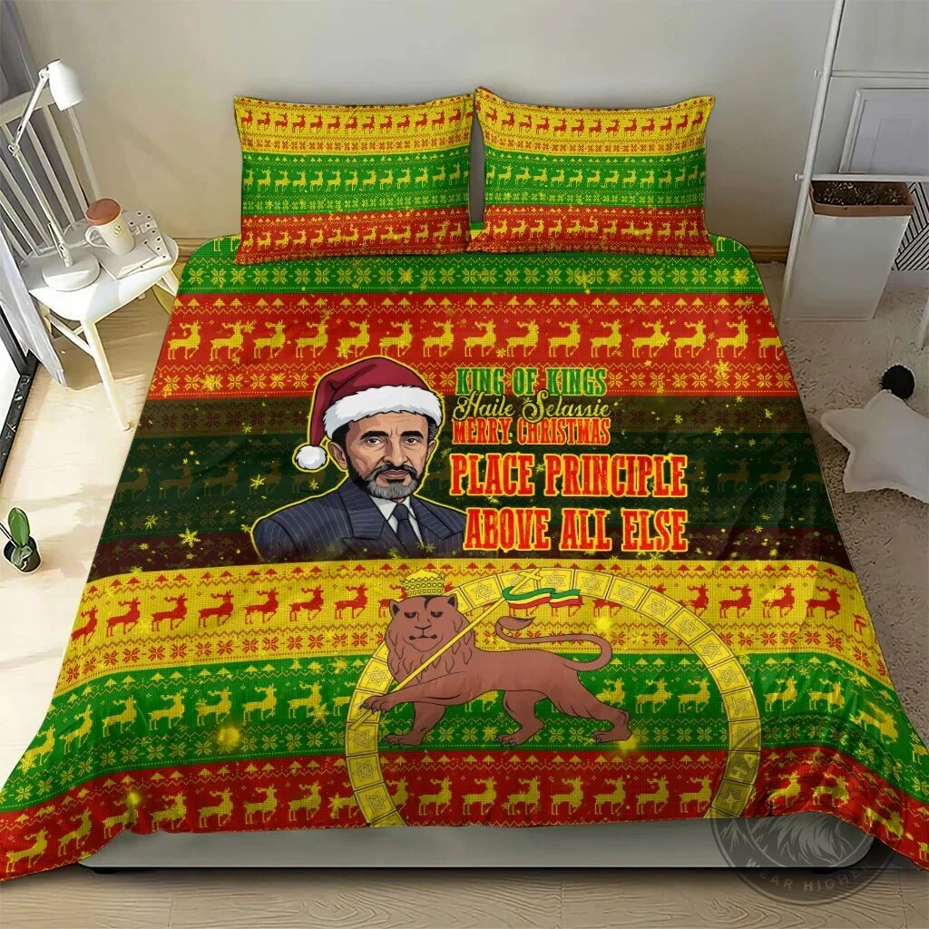 Haile Selassie Christmas King of Kings Lion of Judah Holiday Bedding Set 14 Haile Selassie Christmas King of Kings Lion of Judah Holiday Bedding Set