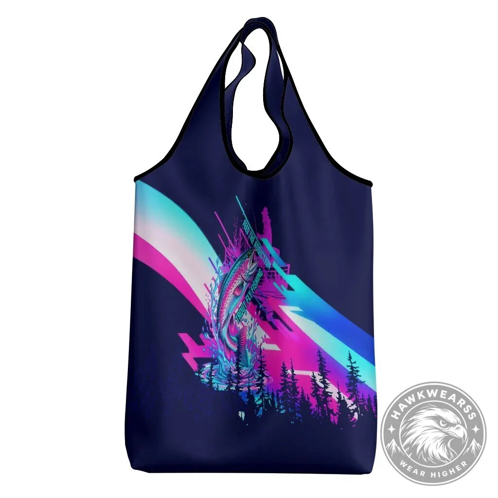 Rainbow Trout Fly Fishing Feed The Addiction Reusable Grocery Shopping Bag 13 Rainbow Trout Fly Fishing Feed The Addiction Reusable Grocery Shopping Bag