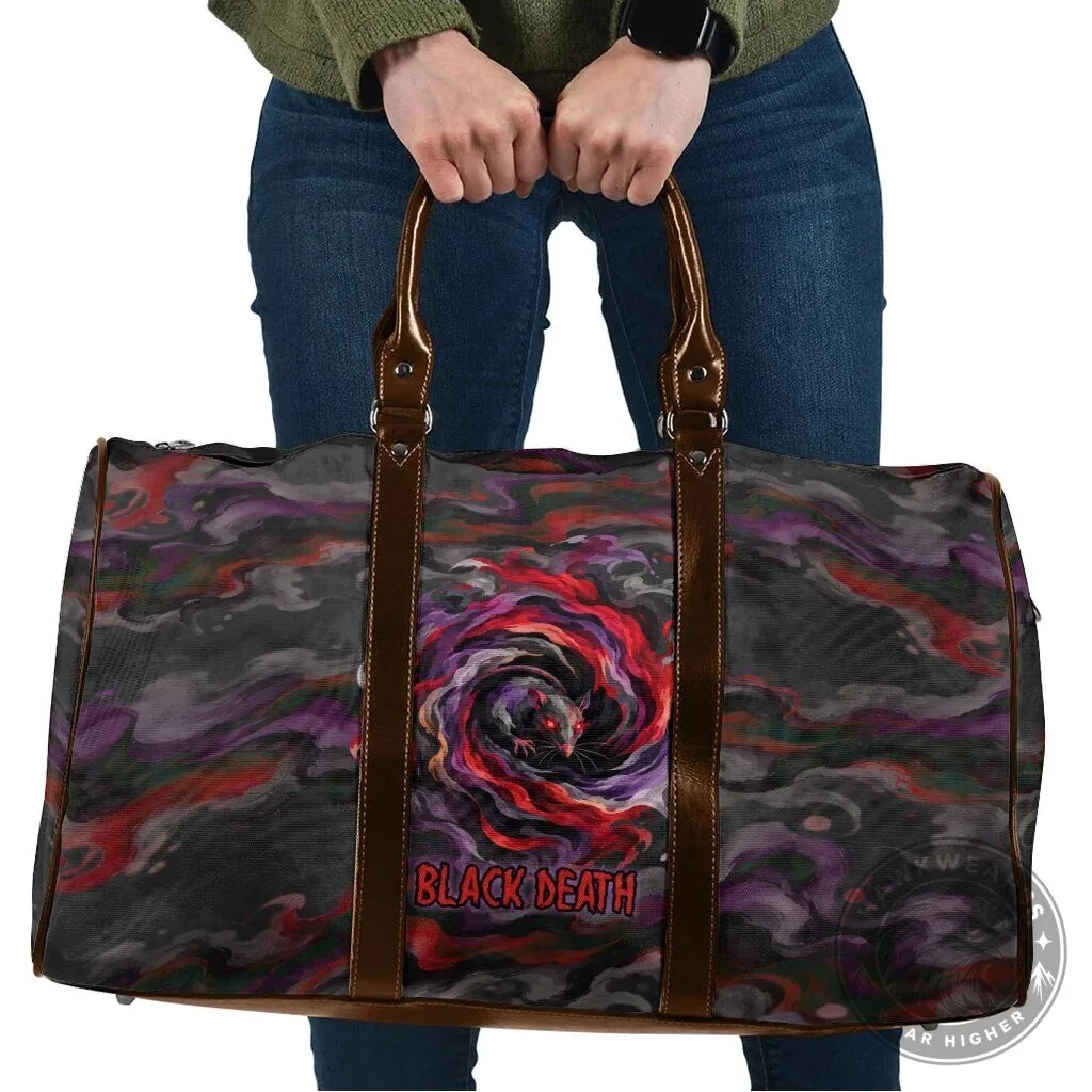 Black Death Plague Doctor Rat Horror Gothic Fantasy Travel Bag
