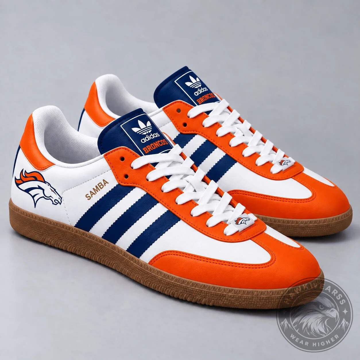 Denver Broncos National Football League Team Samba Adidas Style Shoes