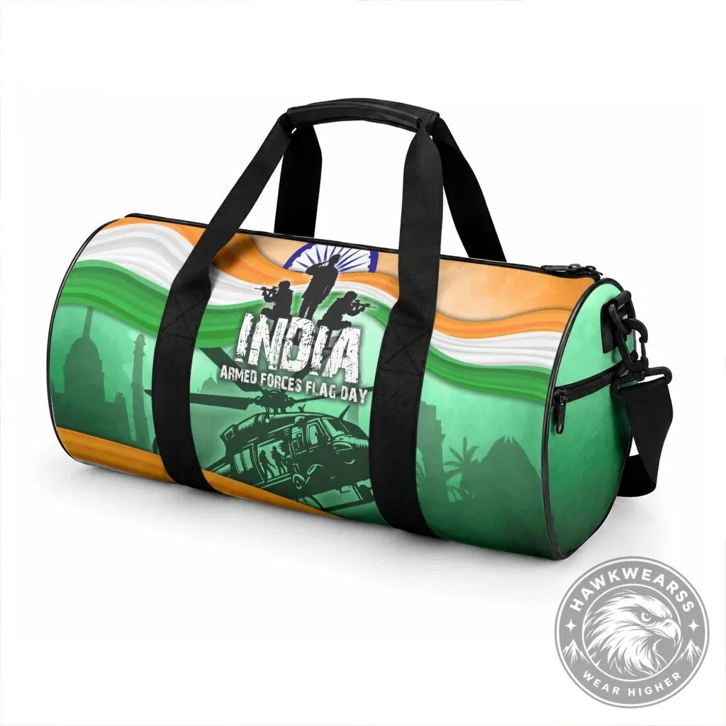 India Armed Forces Flag Day Patriotic Indian Military Duffle Bag 9 India Armed Forces Flag Day Patriotic Indian Military Duffle Bag