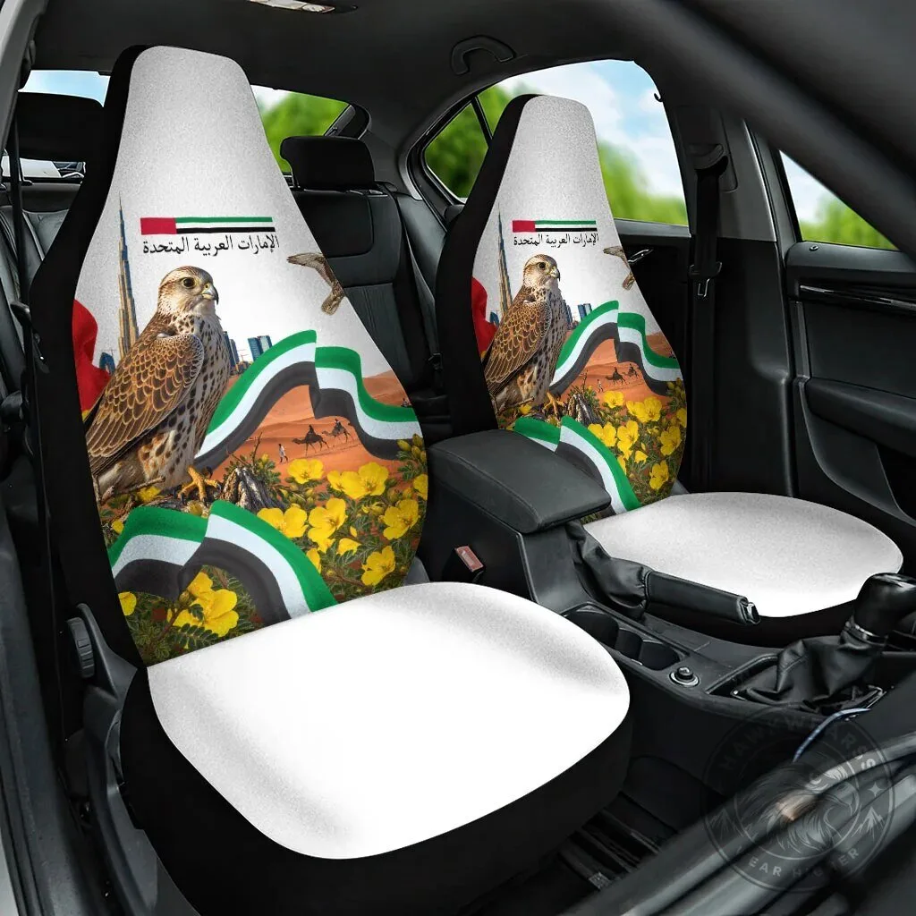 United Arab Emirates National Day Falcon and Burj Khalifa Car Seat Cover
