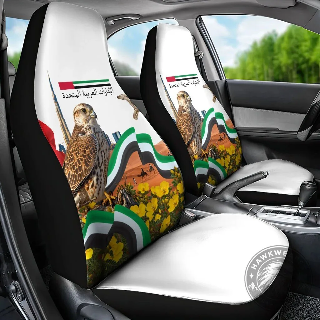 United Arab Emirates National Day Falcon and Burj Khalifa Car Seat Cover 9 United Arab Emirates National Day Falcon and Burj Khalifa Car Seat Cover
