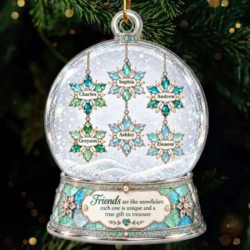 Personalized Friends Are Like Snowflakes Crystal Snow Globe Acrylic Ornament 17 Personalized Friends Are Like Snowflakes Crystal Snow Globe Acrylic Ornament