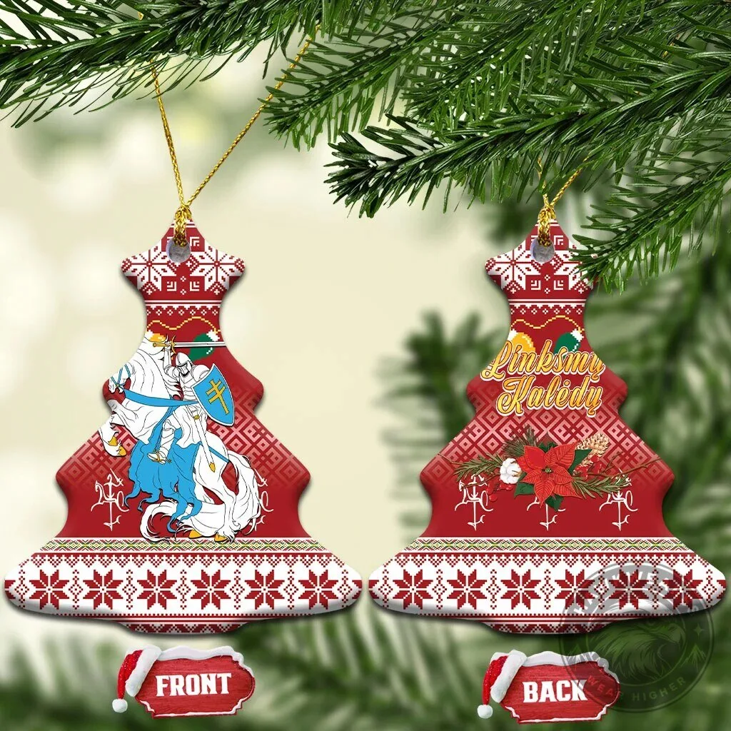 Lithuanian Vytis Merry Christmas Holiday Ceramic Ornament 19 Lithuanian Vytis Merry Christmas Holiday Ceramic Ornament