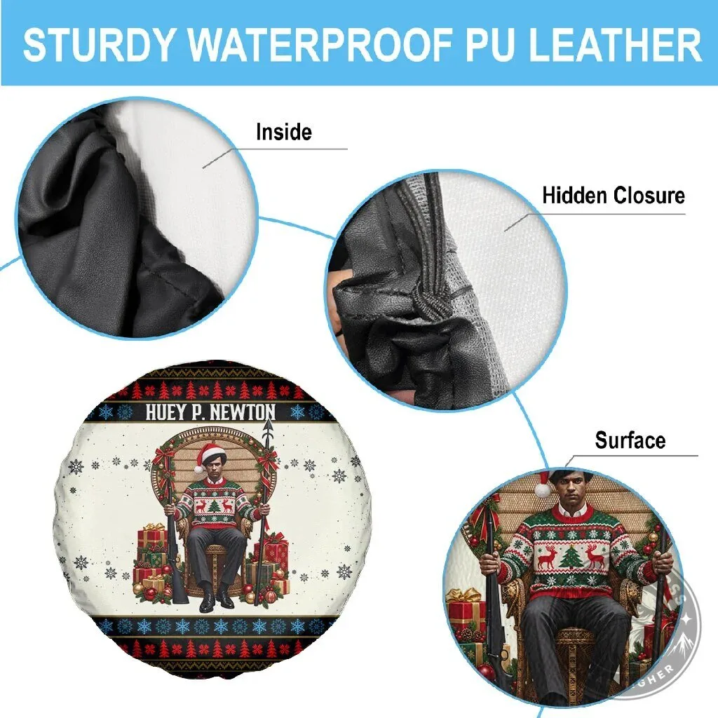 Huey P. Newton Black Panther Christmas Ugly Sweater Spare Tire Cover 7 Huey P. Newton Black Panther Christmas Ugly Sweater Spare Tire Cover