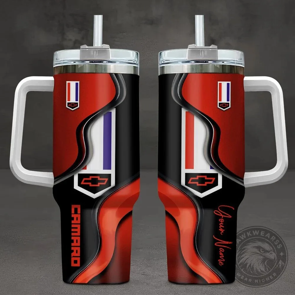 Chevrolet Camaro Custom Name Red and Black Insulated Stainless Steel Tumbler 6 Chevrolet Camaro Custom Name Red and Black Insulated Stainless Steel Tumbler