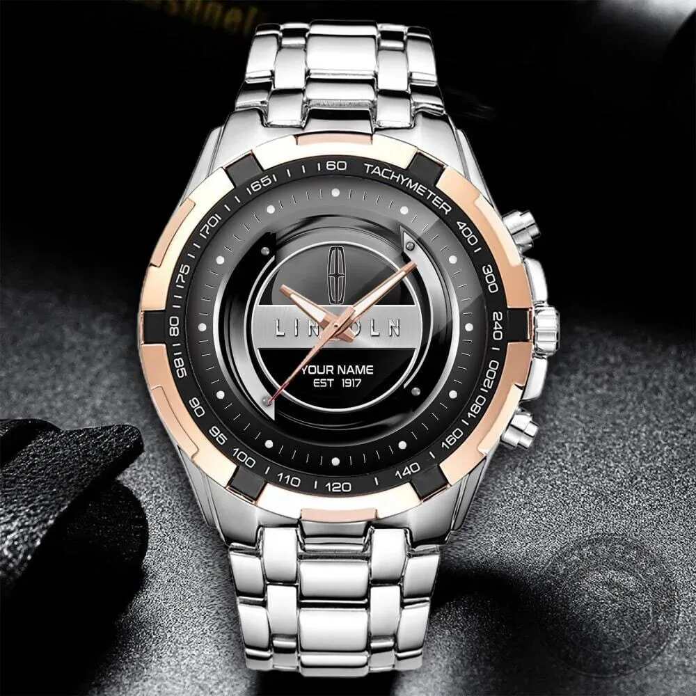 Lincoln Motor Company Custom Name Est 1917 Chronograph Watch