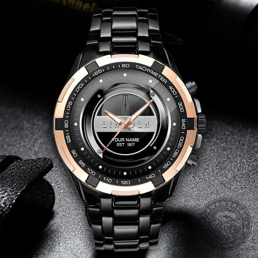 Lincoln Motor Company Custom Name Est 1917 Chronograph Watch 12 Lincoln Motor Company Custom Name Est 1917 Chronograph Watch