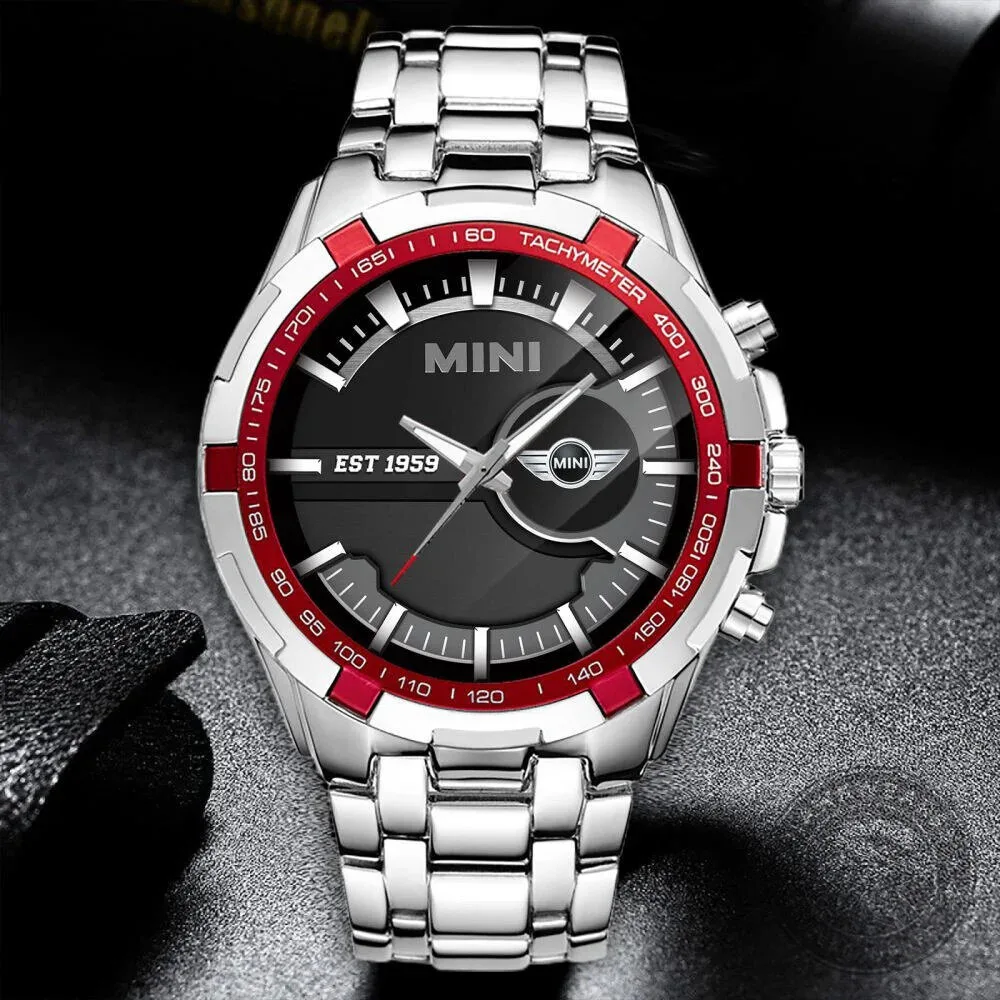 Mini Cooper Logo Stainless Steel Chronograph Quartz Wristwatch 12 Mini Cooper Logo Stainless Steel Chronograph Quartz Wristwatch