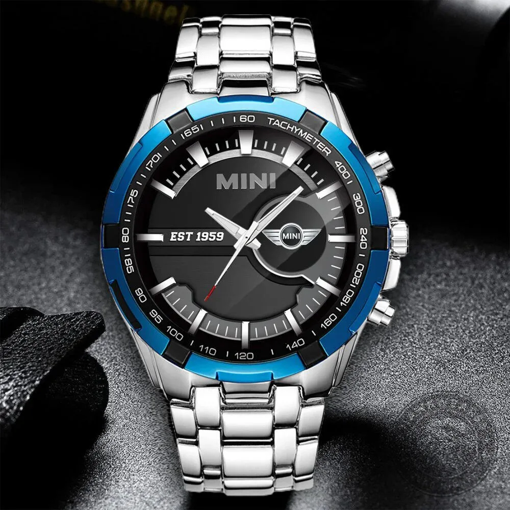 Mini Cooper Logo Stainless Steel Chronograph Quartz Wristwatch 13 Mini Cooper Logo Stainless Steel Chronograph Quartz Wristwatch