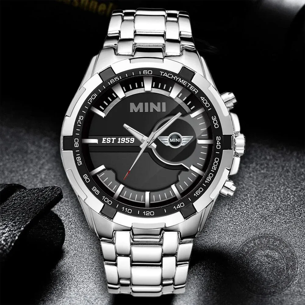 Mini Cooper Logo Stainless Steel Chronograph Quartz Wristwatch 15 Mini Cooper Logo Stainless Steel Chronograph Quartz Wristwatch