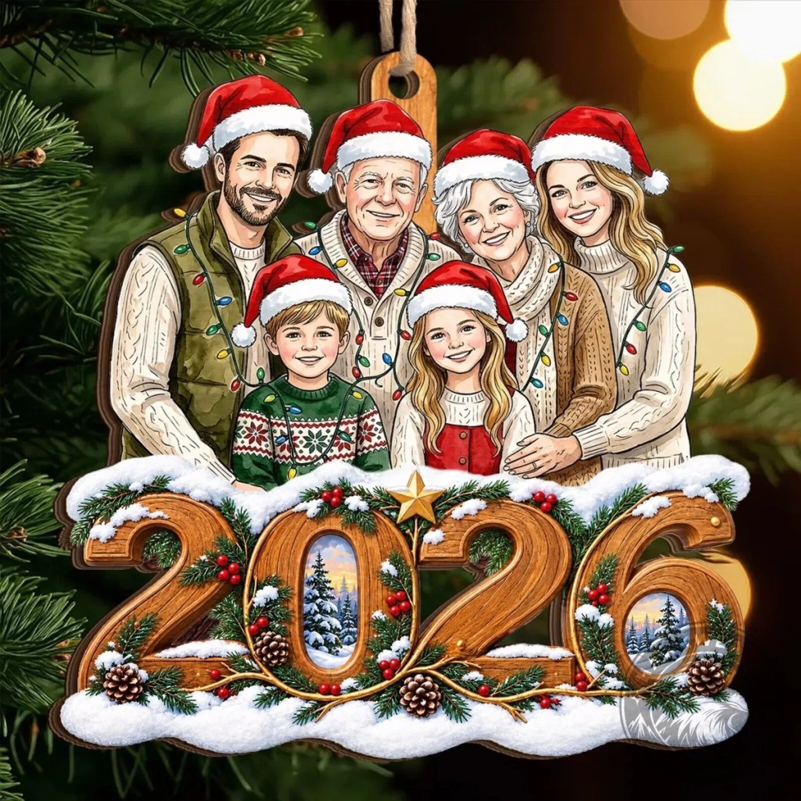 Personalized Family Photo Christmas Ornament 2026 Custom Wooden Holiday Gift 12 Personalized Family Photo Christmas Ornament 2026 Custom Wooden Holiday Gift