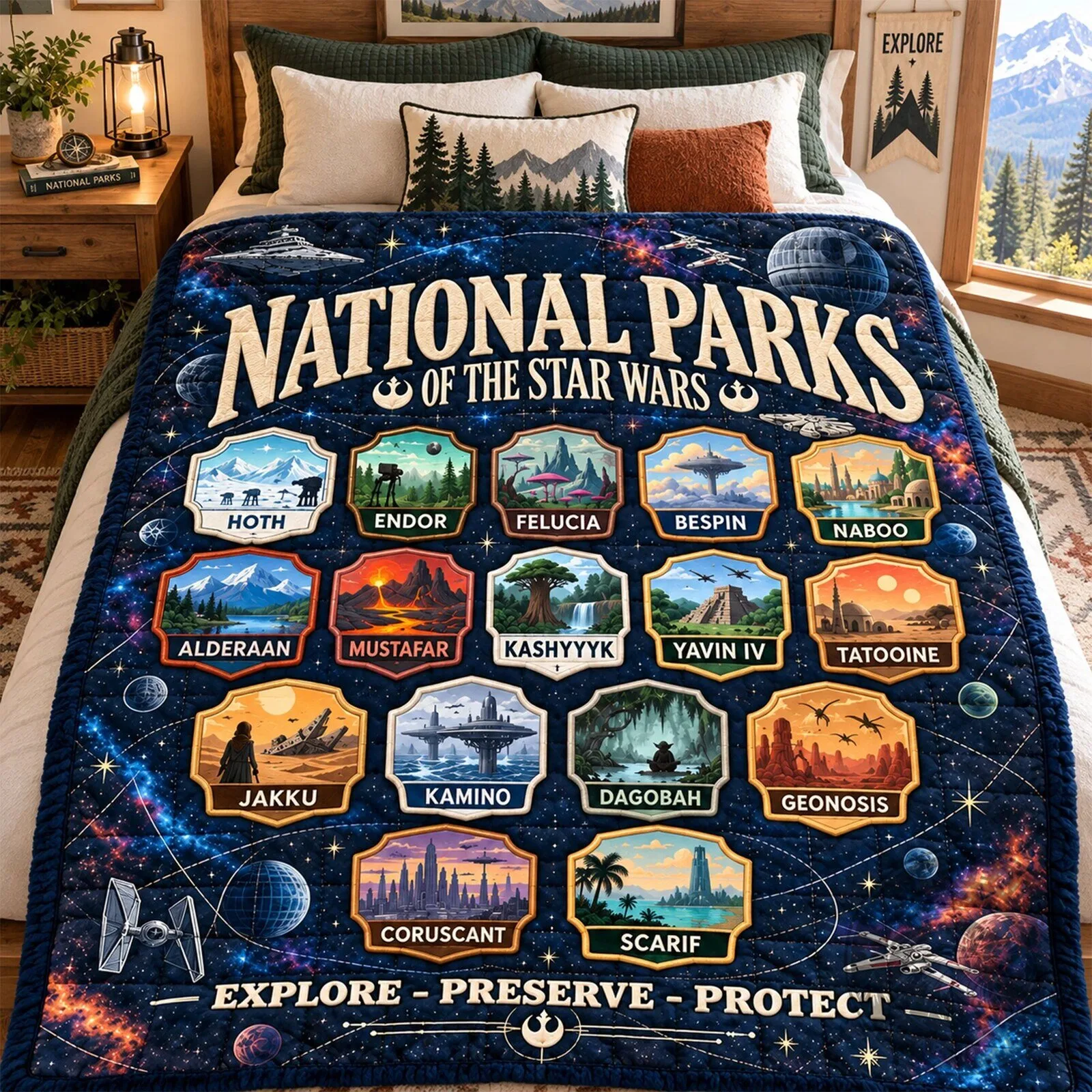 Star Wars National Parks Explore Preserve Protect Blanket 7 Star Wars National Parks Explore Preserve Protect Blanket