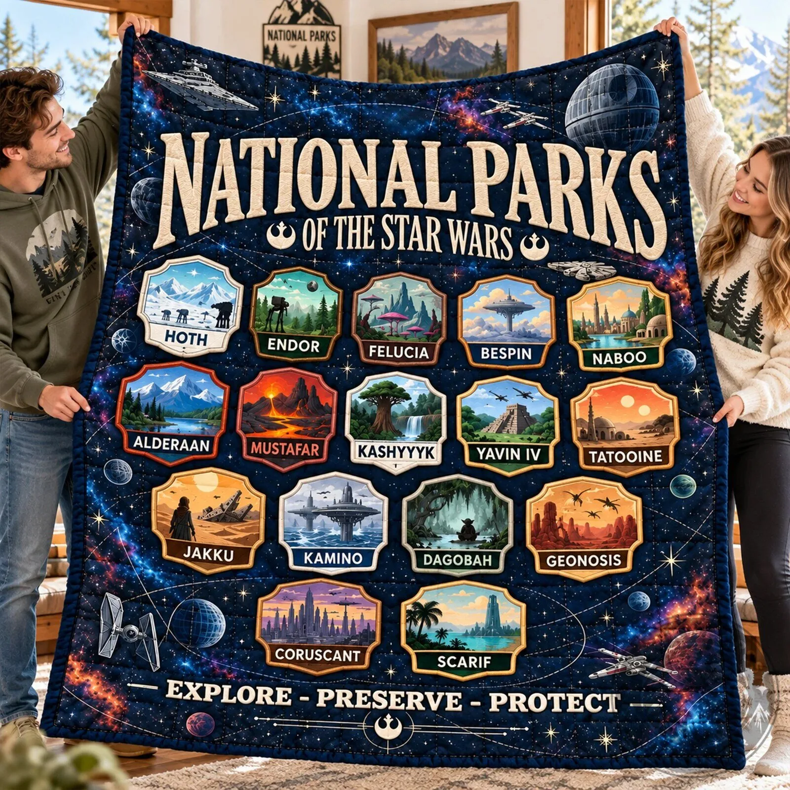 Star Wars National Parks Explore Preserve Protect Blanket 9 Star Wars National Parks Explore Preserve Protect Blanket