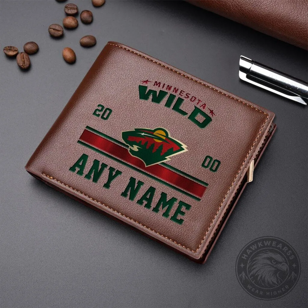 Minnesota Wild Personalized Leather Wallet - Custom Name NHL Hockey Fan Gift 5 Minnesota Wild Personalized Leather Wallet - Custom Name NHL Hockey Fan Gift