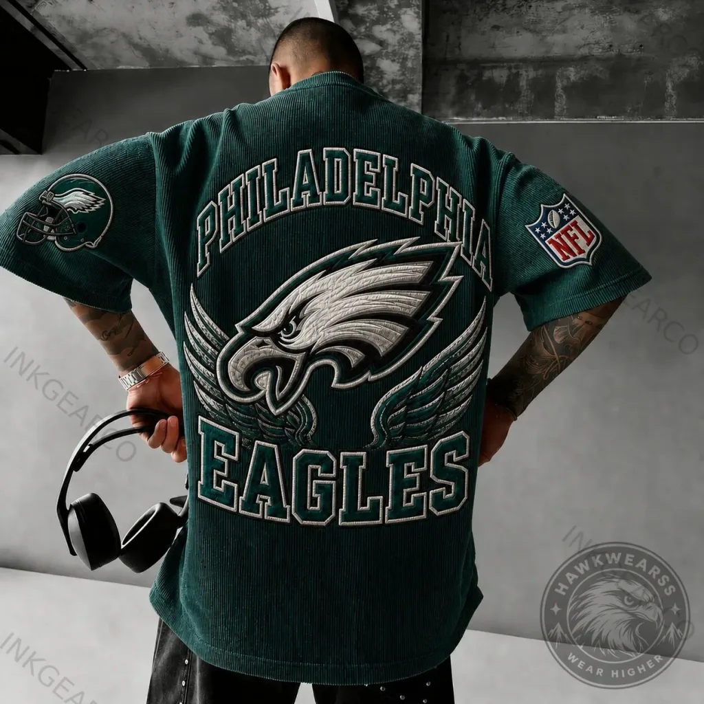 Philadelphia Eagles NFL Football Team Logo Green Short Sleeve T-Shirt Philadelphia Eagles NFL Football Team Logo Green Short Sleeve T-Shirt