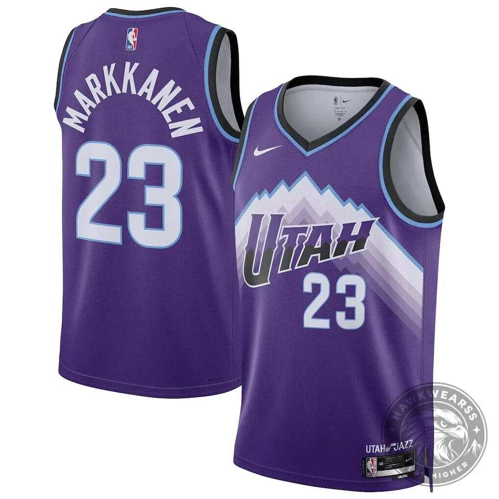 Lauri Markkanen Utah Jazz Icon Edition Purple Basketball Jersey