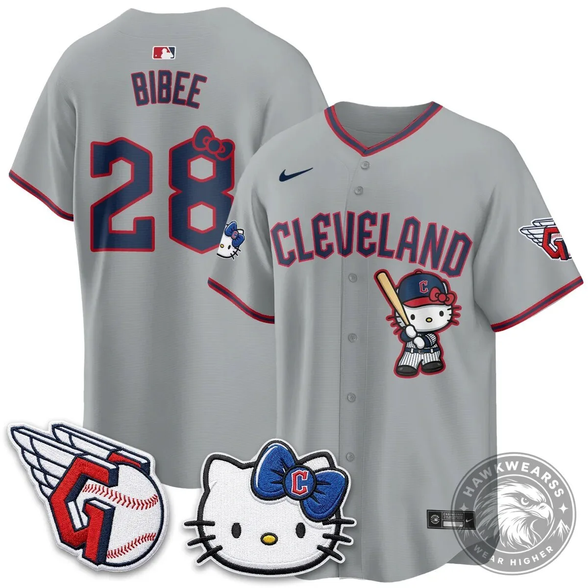 Cleveland Guardians Jose Ramirez Hello Kitty Baseball Jersey 70 Cleveland Guardians Jose Ramirez Hello Kitty Baseball Jersey