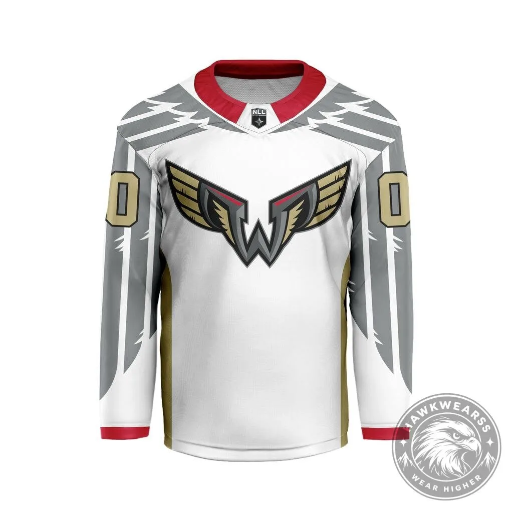 Philadelphia Wings NLL White and Gold Hockey Jersey