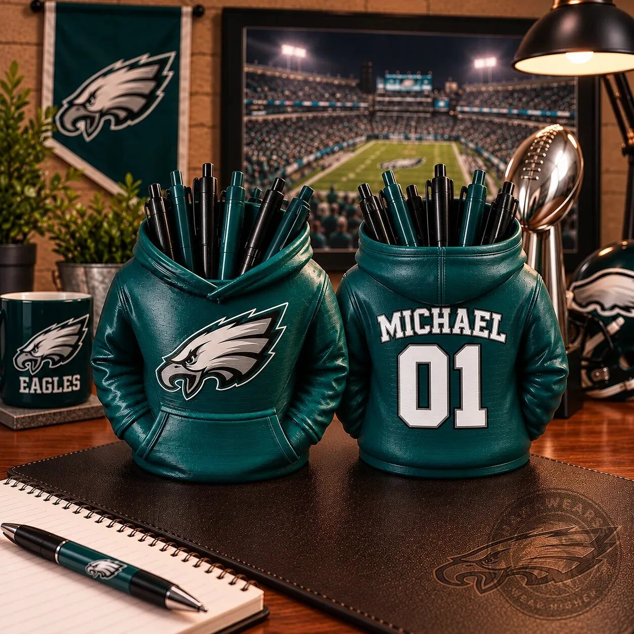 Philadelphia Eagles Personalized Hoodie Candy Holder with Custom Name and Number 9 Philadelphia Eagles Personalized Hoodie Candy Holder with Custom Name and Number