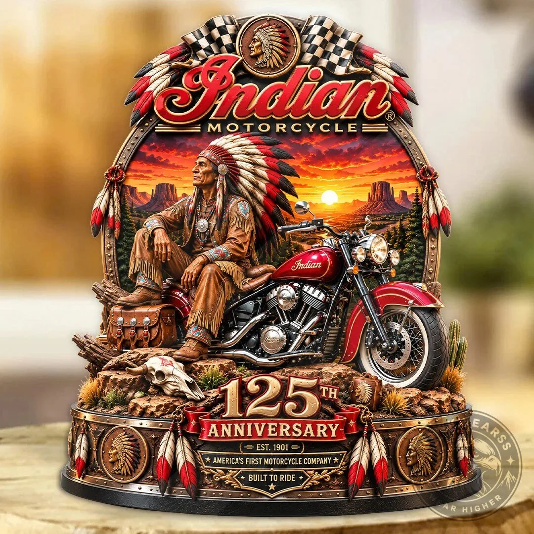 Indian Motorcycle 125th Anniversary Built To Ride Custom Acrylic Plaque