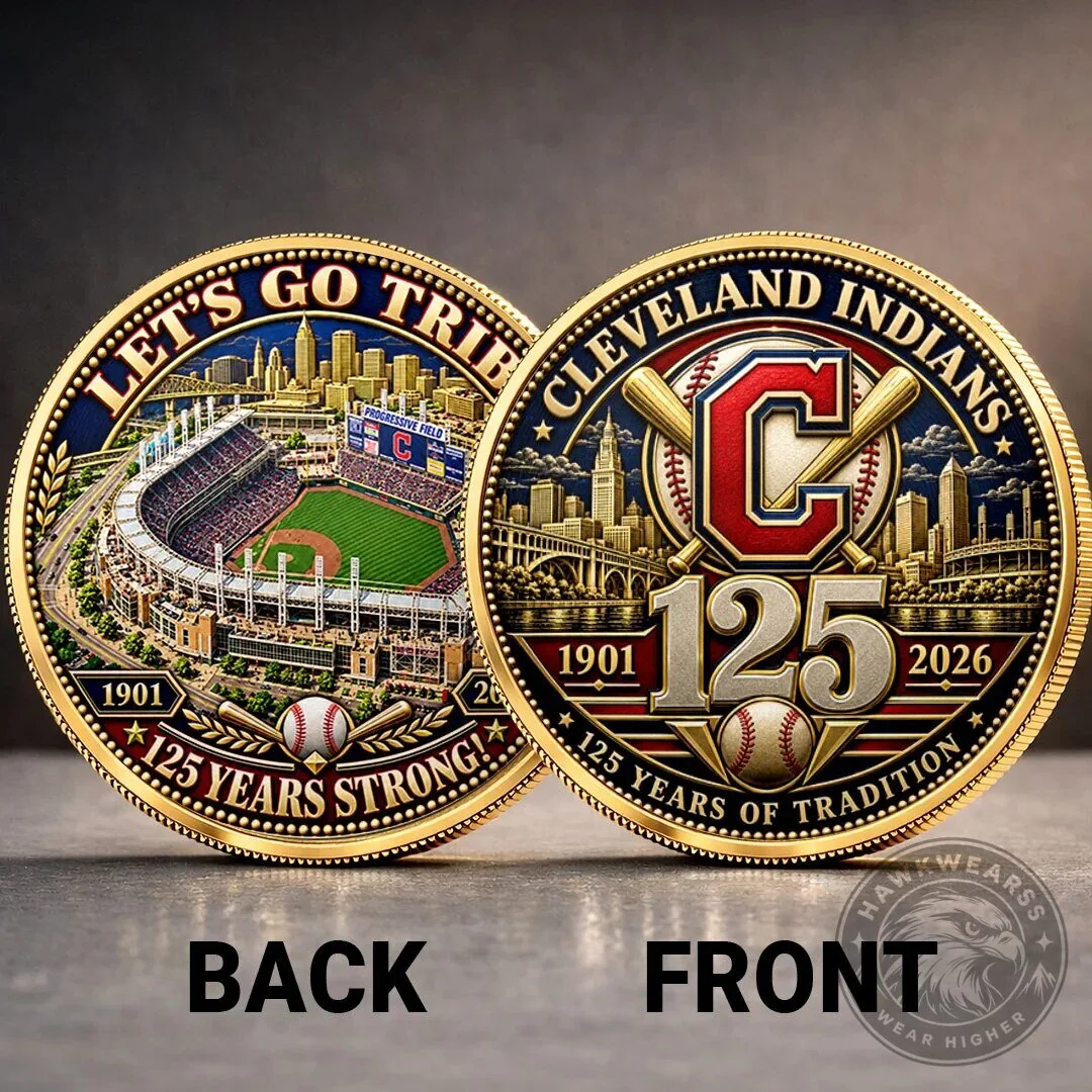 Cleveland Indians 125th Anniversary Commemorative Baseball Coin Collectible