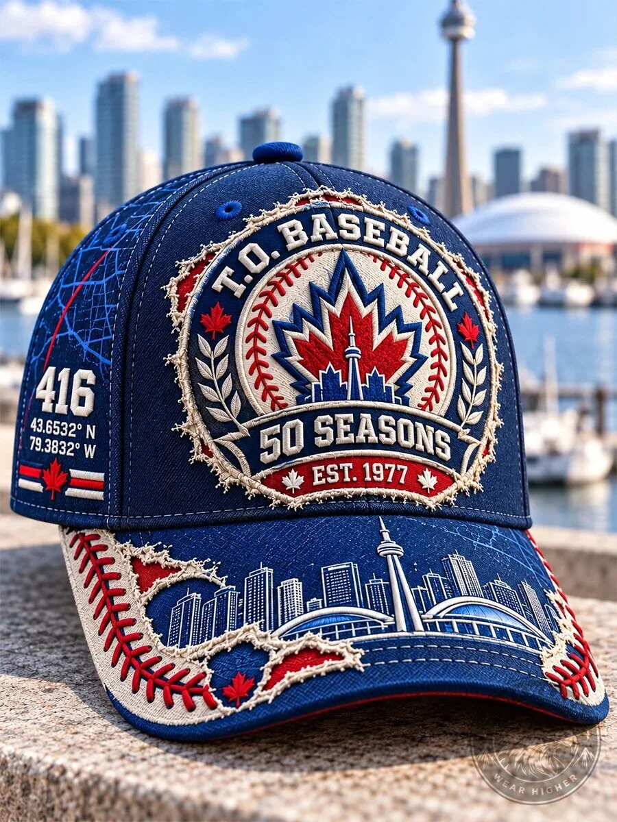 Toronto Blue Jays Baseball Embroidered City Skyline Adjustable Cap Hat 2 Toronto Blue Jays Baseball Embroidered City Skyline Adjustable Cap Hat