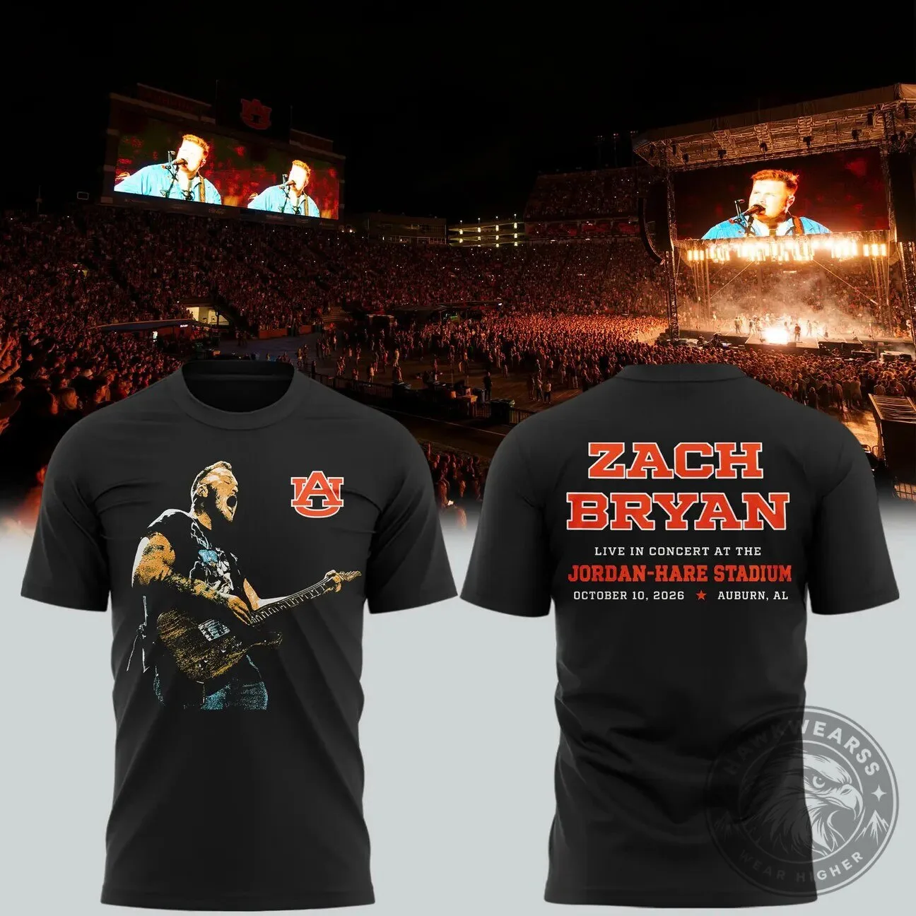 Zach Bryan Auburn Football Concert 2026 T-Shirt