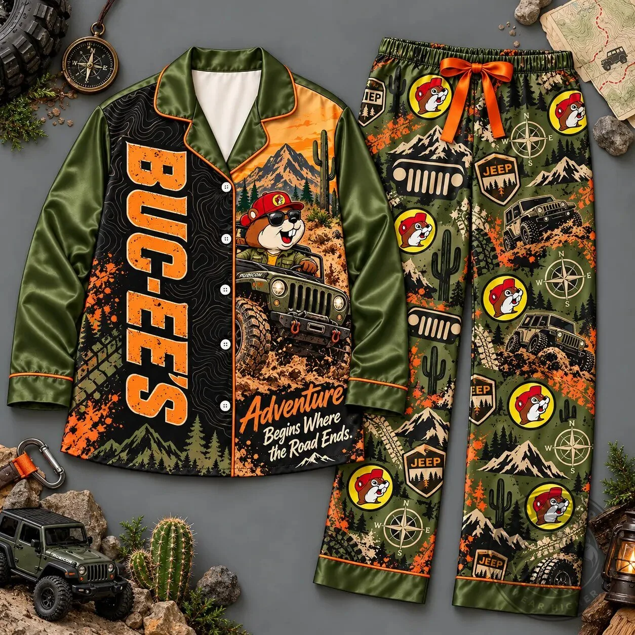 Buc-ee’s Pajamas Adventure Begins Where The Road Ends Long Sleeve Set