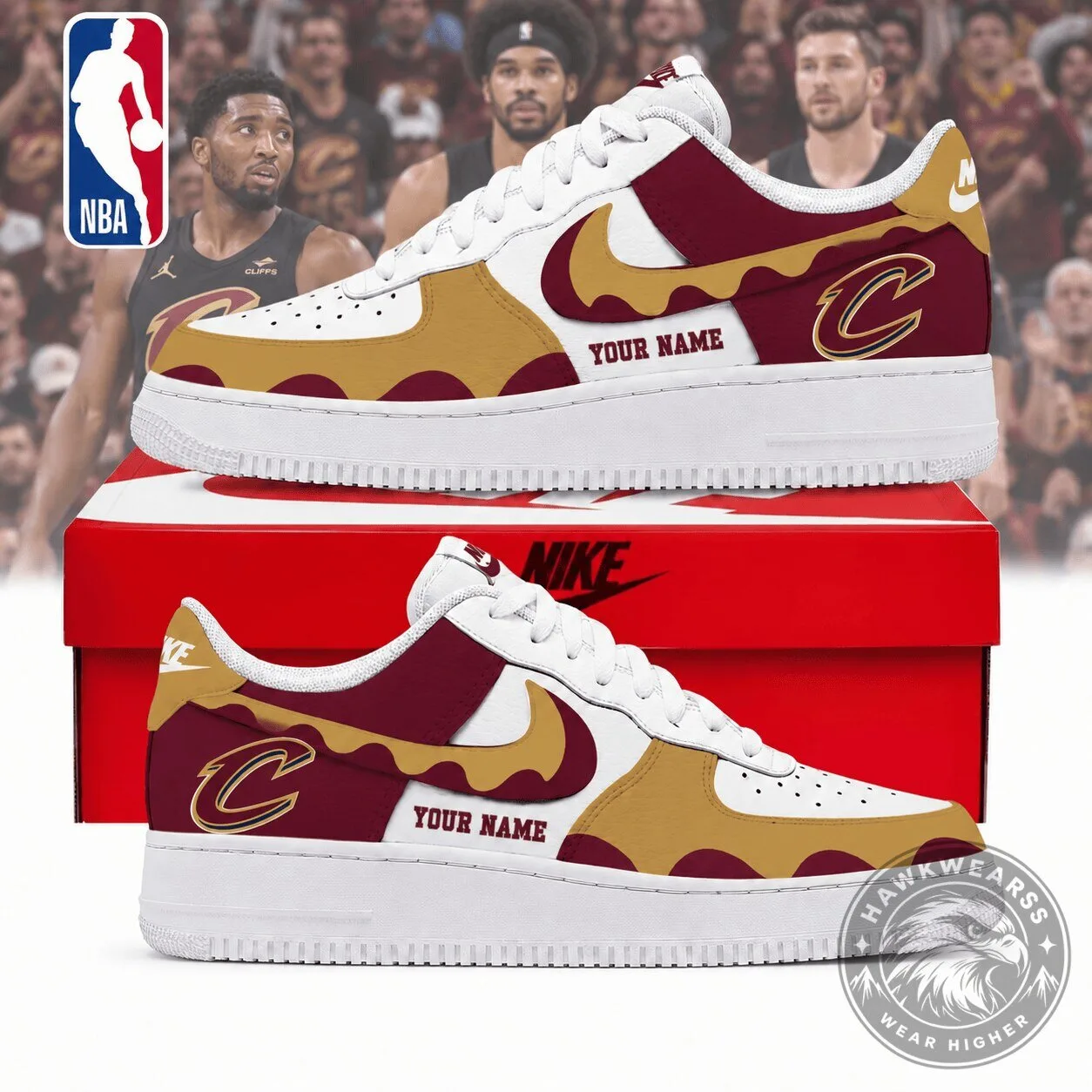 Cleveland Cavaliers NBA Personalized Low Top Air Force Shoes 1 Cleveland Cavaliers NBA Personalized Low Top Air Force Shoes