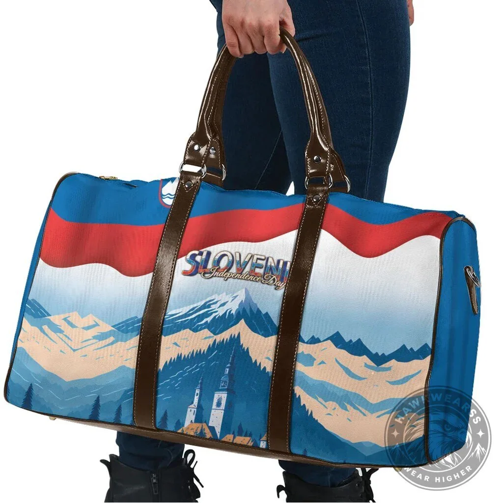 Slovenia Independence Day Travel Bag with Julian Alps Landscape Design 11 Slovenia Independence Day Travel Bag with Julian Alps Landscape Design