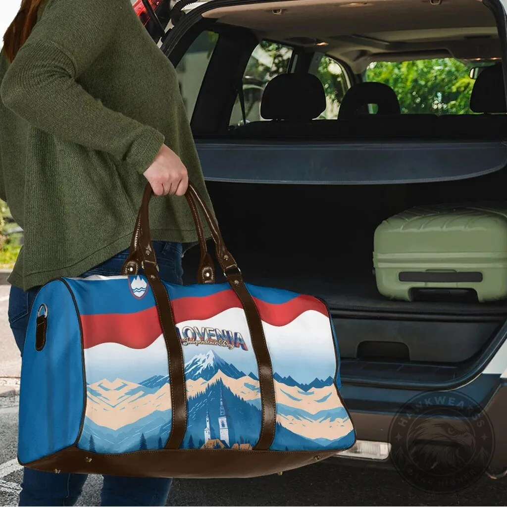 Slovenia Independence Day Travel Bag with Julian Alps Landscape Design 13 Slovenia Independence Day Travel Bag with Julian Alps Landscape Design