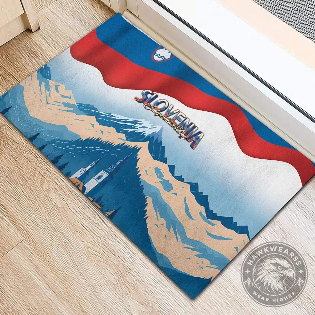 Slovenia Independence Day Lake Bled Julian Alps Landscape Doormat 9 Slovenia Independence Day Lake Bled Julian Alps Landscape Doormat