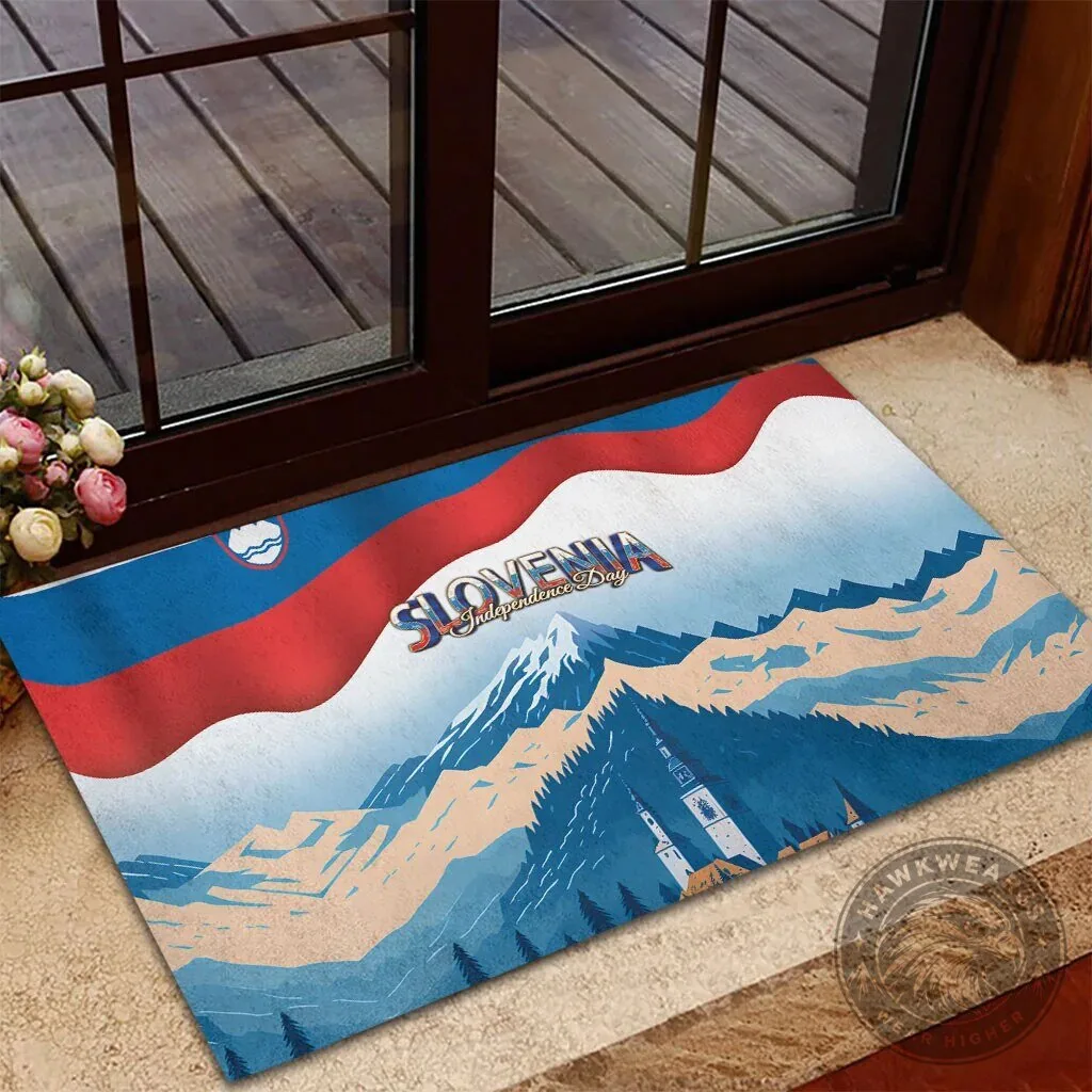 Slovenia Independence Day Lake Bled Julian Alps Landscape Doormat 10 Slovenia Independence Day Lake Bled Julian Alps Landscape Doormat