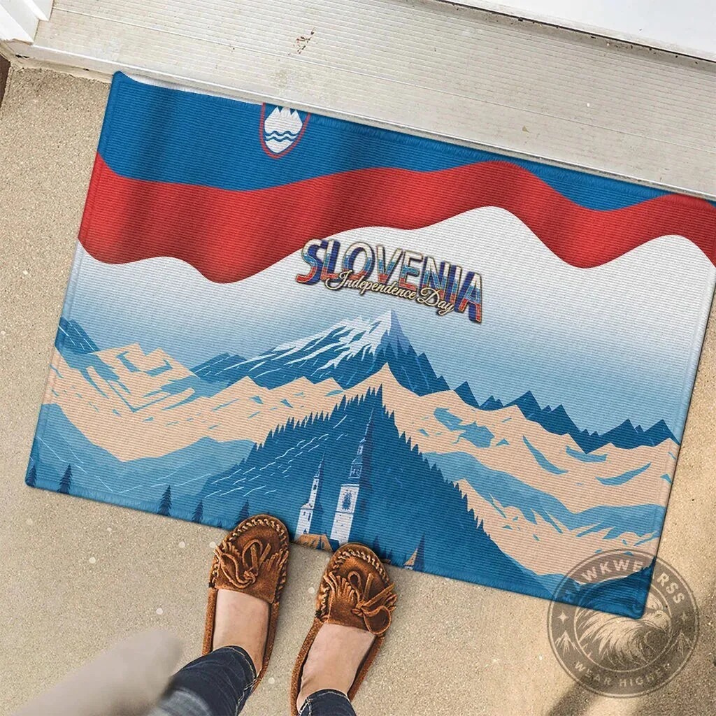 Slovenia Independence Day Lake Bled Julian Alps Landscape Doormat 11 Slovenia Independence Day Lake Bled Julian Alps Landscape Doormat