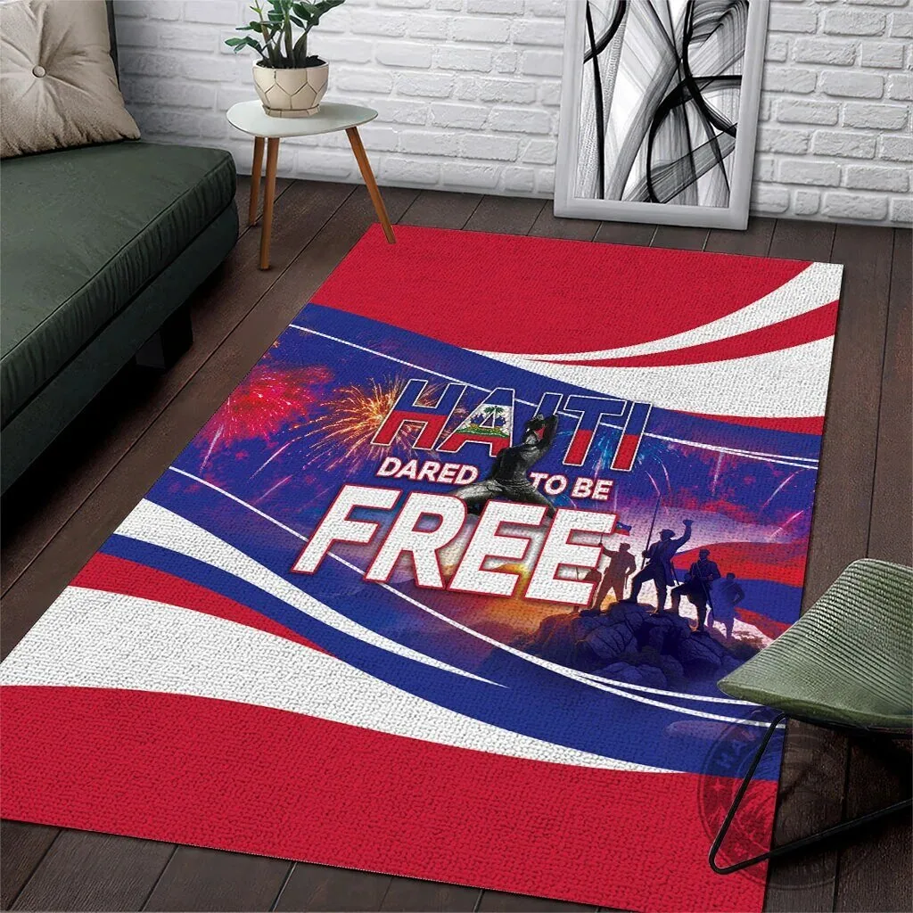 Haiti Dared To Be Free Independence Day Patriotic Heritage Area Rug