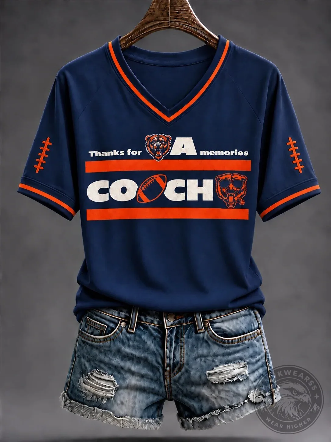 Football Gameday Thanks For The Memories Coach Chicago Bears T-Shirt