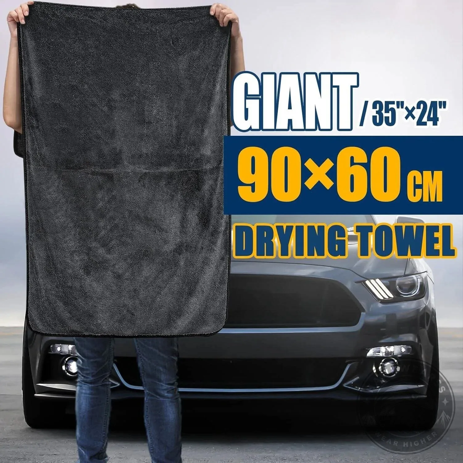 Giant Microfiber Car Drying Towel for Auto Detailing and Washing