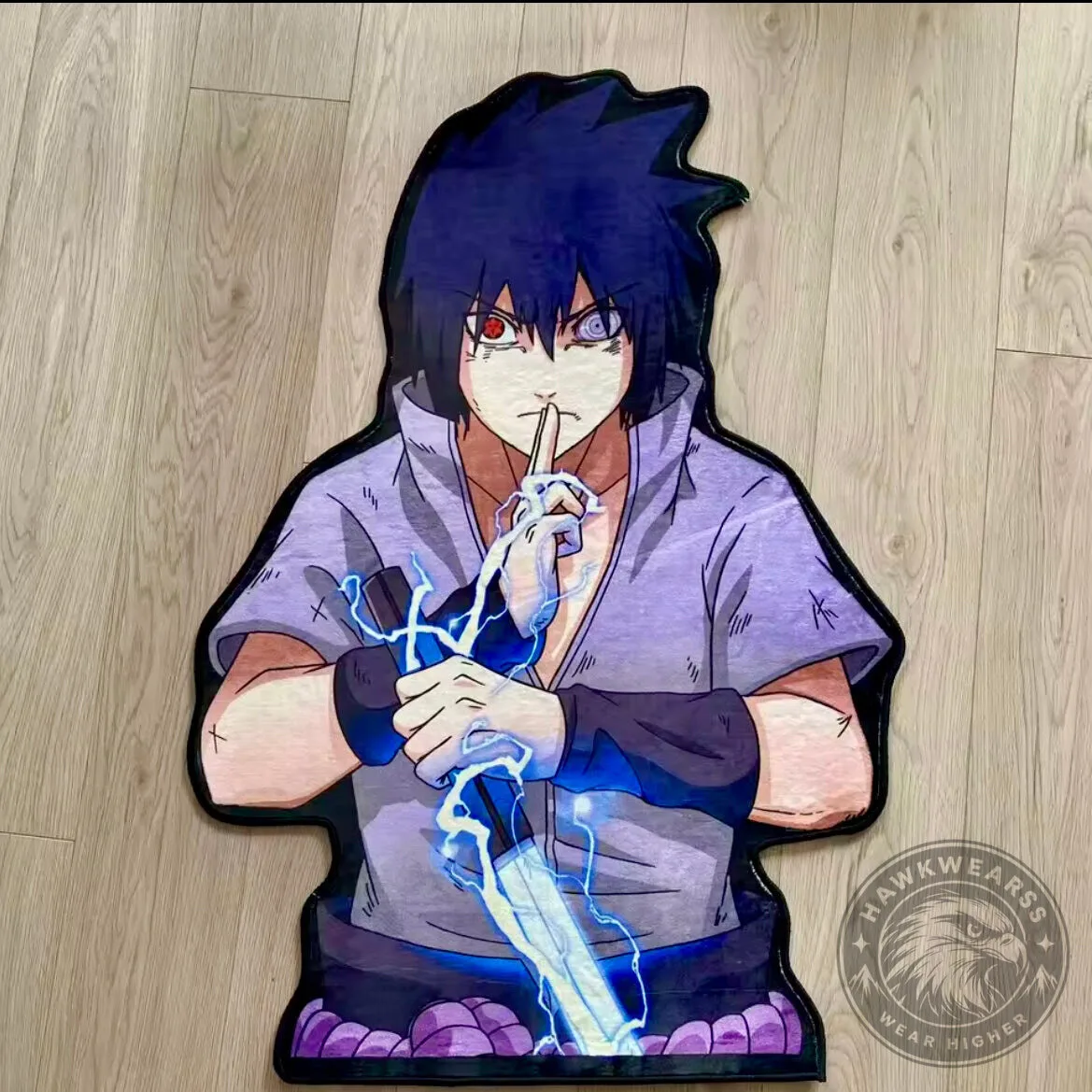 Sasuke Uchiha Naruto Anime Character Area Rug