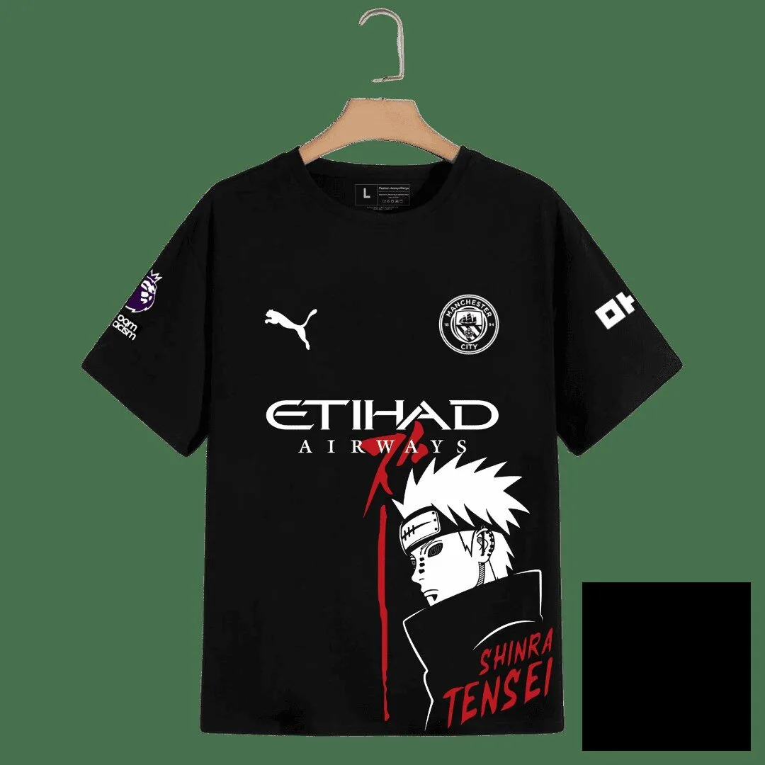 Manchester City Pain Shinra Tensei Naruto Anime Football Jersey
