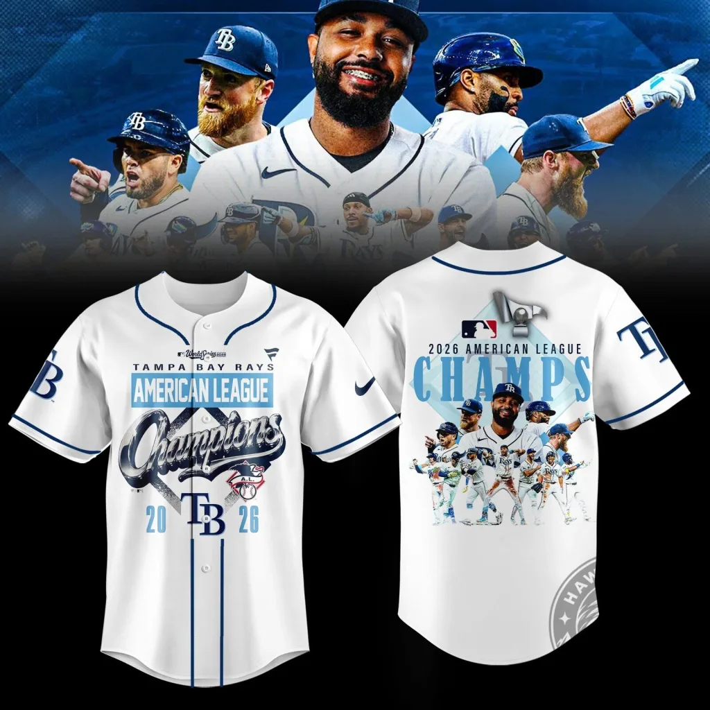 2026 American League Champions Jersey - Tampa Bay Rays Baseball Gear 2026 American League Champions Jersey - Tampa Bay Rays Baseball Gear