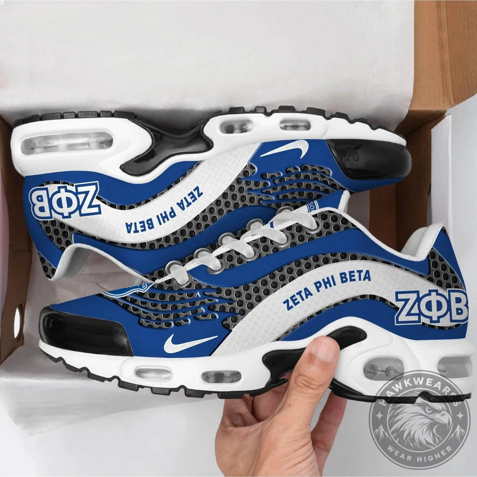 Zeta Phi Beta Sorority Blue and White Athletic Shoes for Women 9 Zeta Phi Beta Sorority Blue and White Athletic Shoes for Women