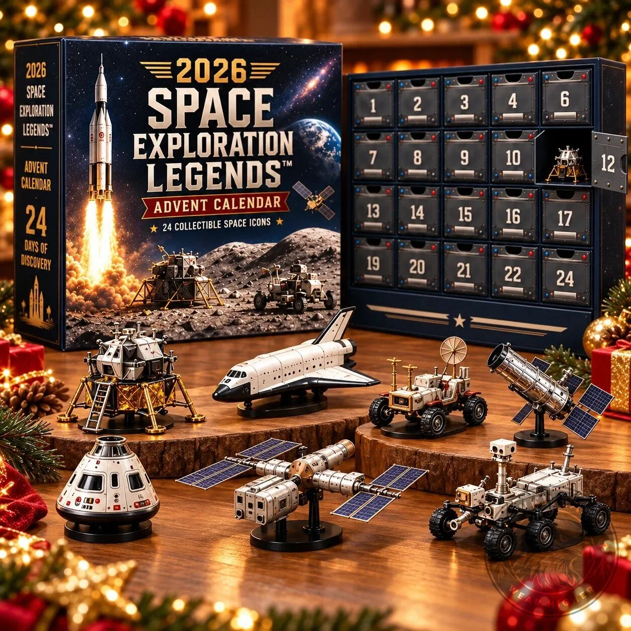 2026 Space Exploration Legends Advent Calendar with 24 Collectible Space Icons