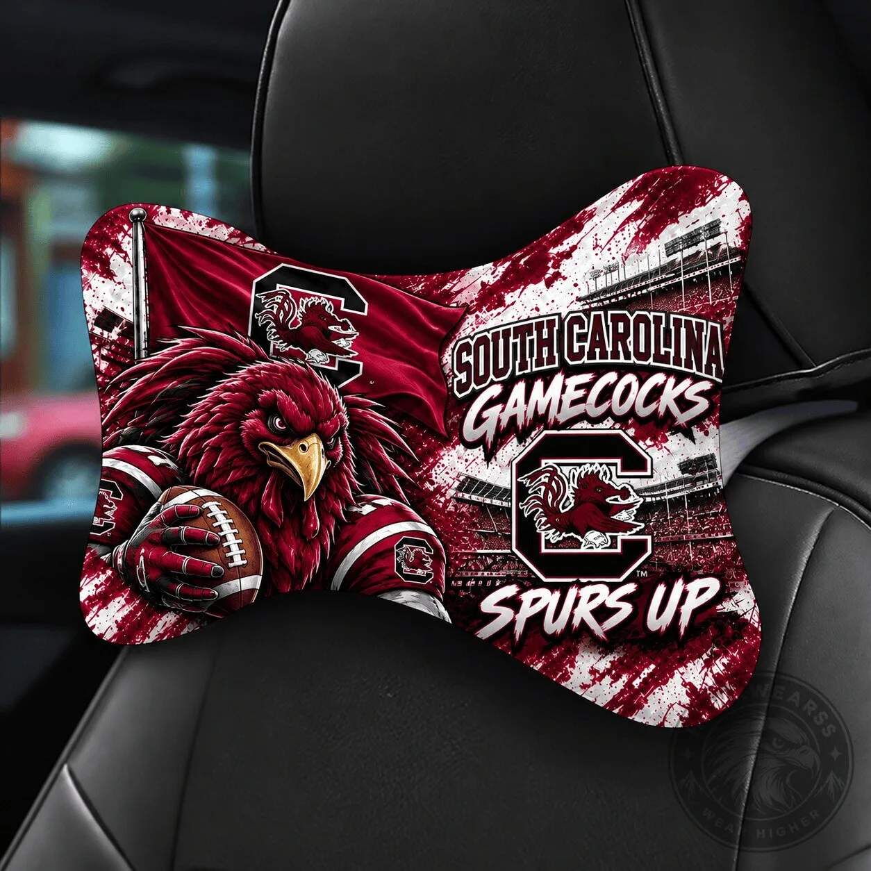 South Carolina Gamecocks Mascot Car Seat Headrest Pillow