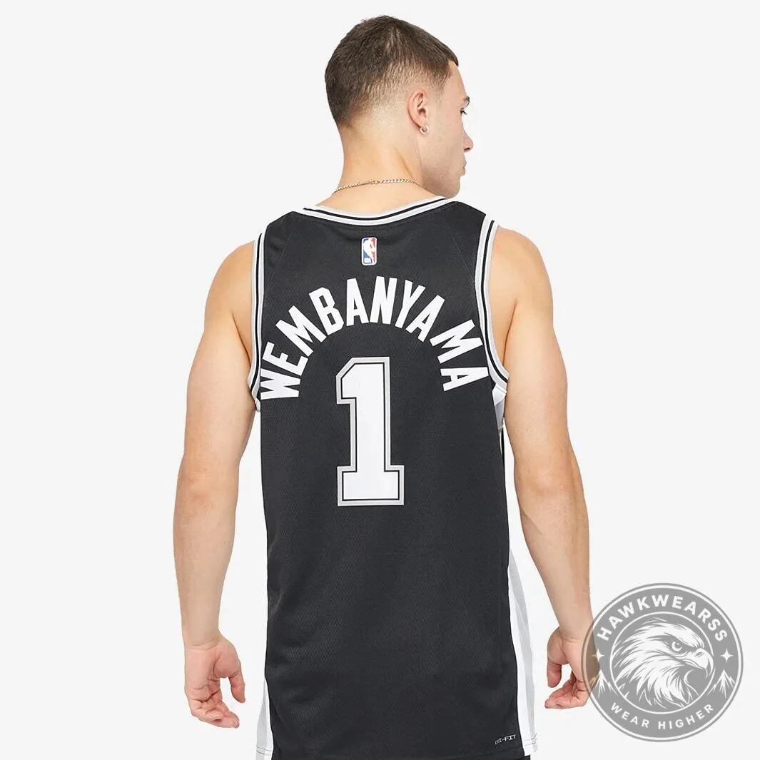 Victor Wembanyama San Antonio Spurs Black Icon Edition Basketball Jersey 10 Victor Wembanyama San Antonio Spurs Black Icon Edition Basketball Jersey