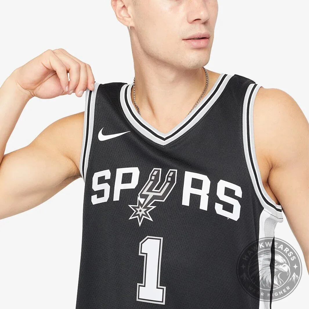 Victor Wembanyama San Antonio Spurs Black Icon Edition Basketball Jersey 11 Victor Wembanyama San Antonio Spurs Black Icon Edition Basketball Jersey